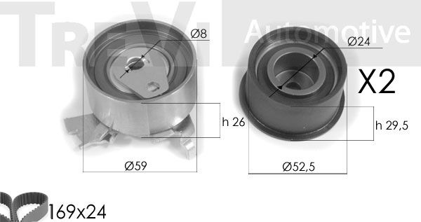 TREVI AUTOMOTIVE Hammasrihma komplekt KD1177